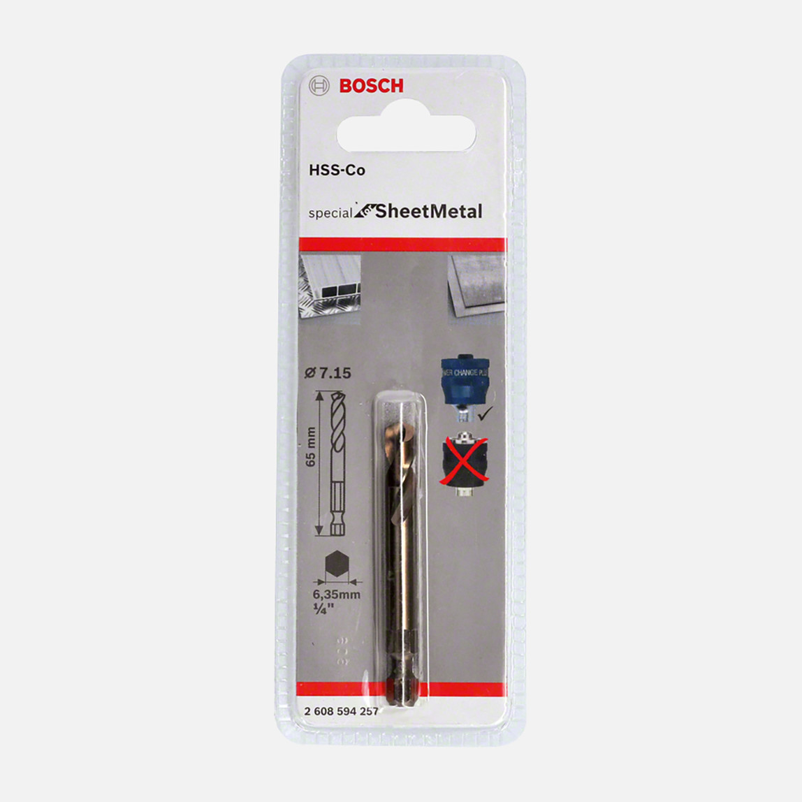    Bosch PC-Plus SM Merkezleme Ucu HSS-Co 65 mm  