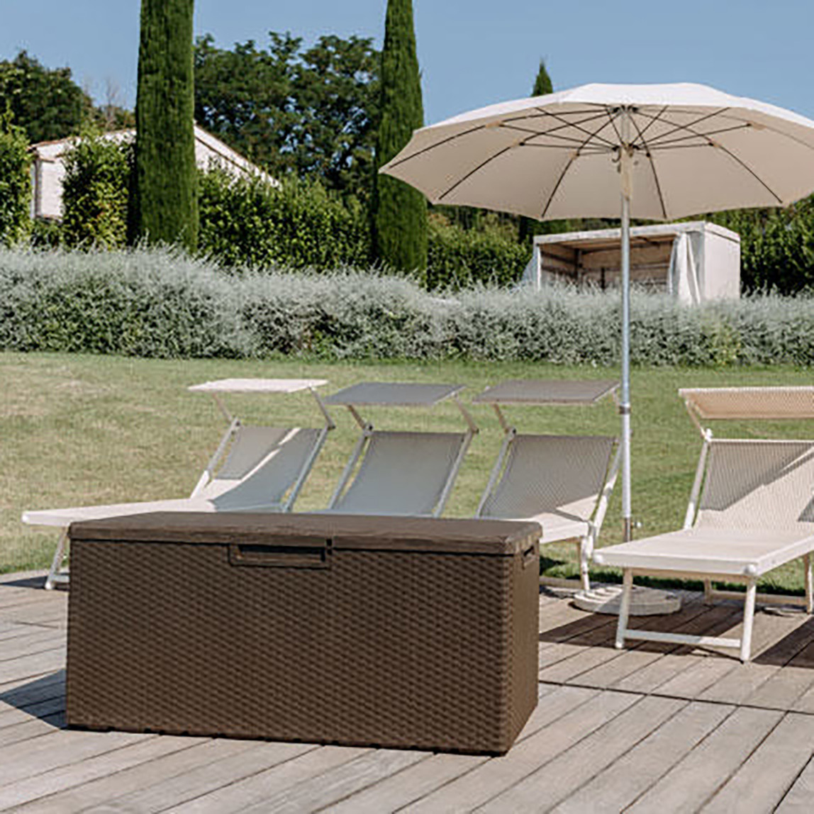    Portofino Plastik Sandık 340 lt Kahverengi       