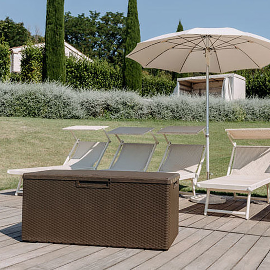 Portofino Plastik Sandık 340 lt Kahverengi      