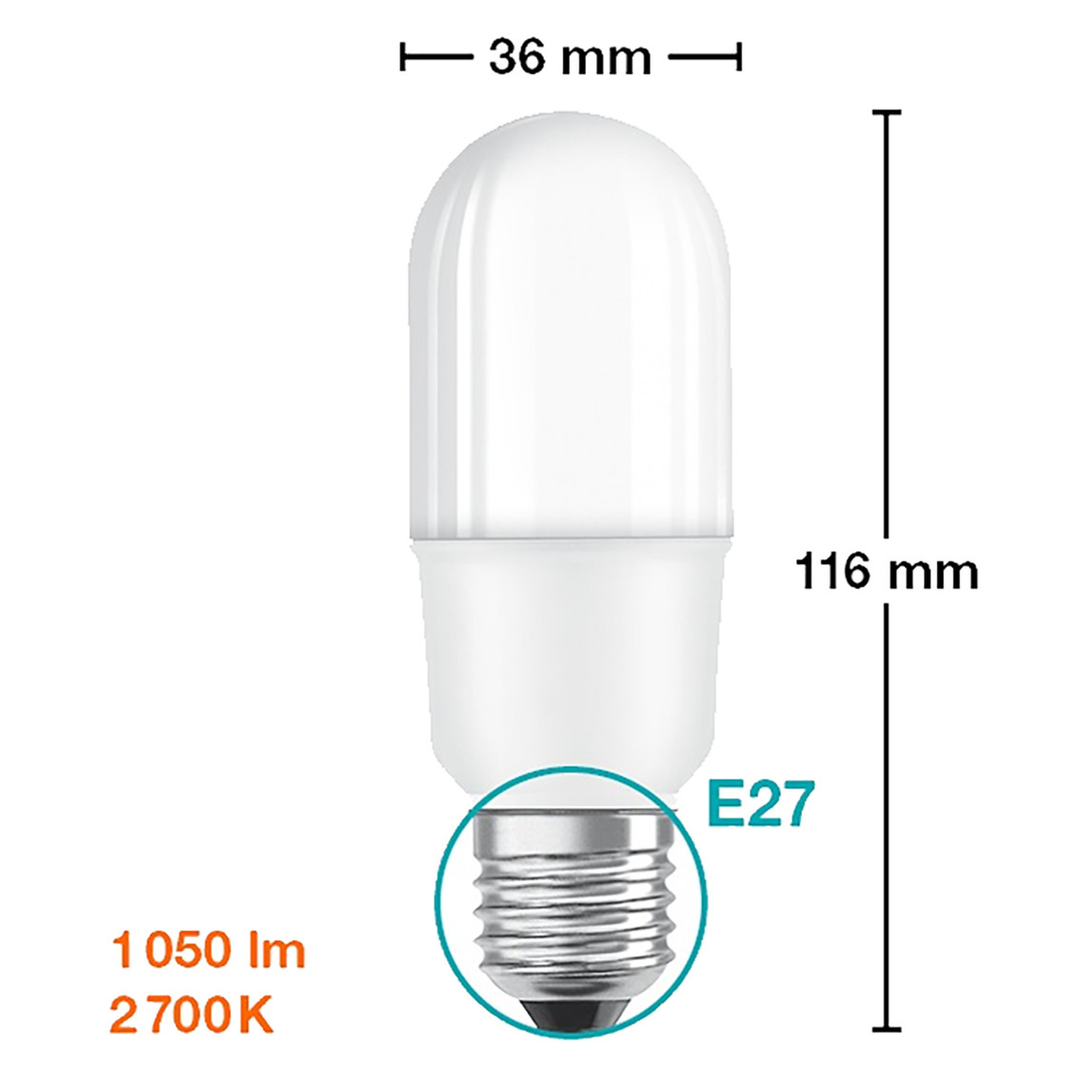    Osram Led Stick 75 10 W Sarı Klasik E27 Duy Led Ampul   