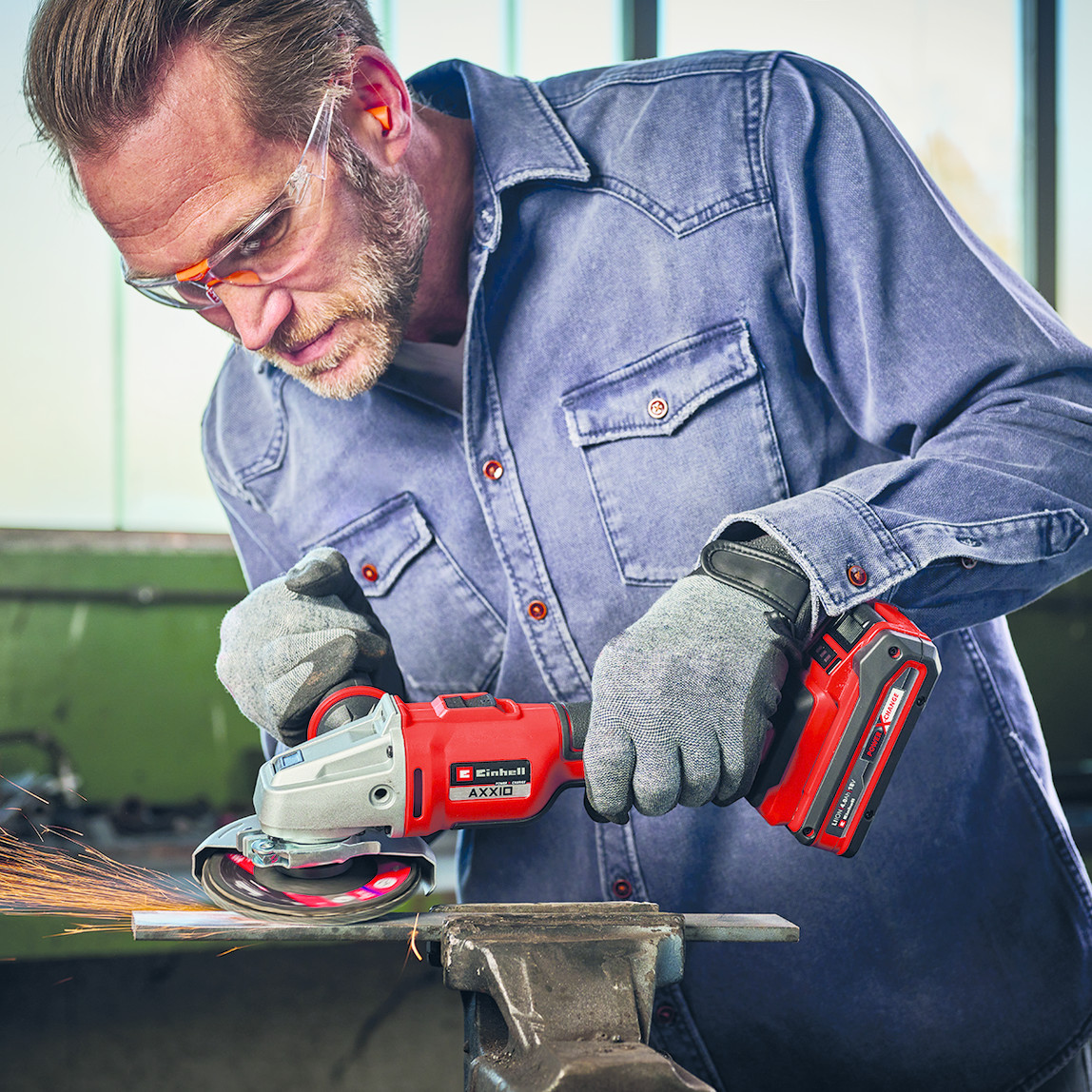    Einhell Axxio 18/115 mm Solo Kömürsüz Avuç Taşlama Makinesi  (Akü ve Şarj Cihazı Dahil Değildir.) 