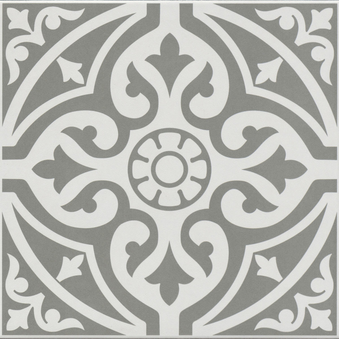    Çanakkale Seramik Ornament Karo Klasik Gri 33 x 33 cm 1,42 m2 