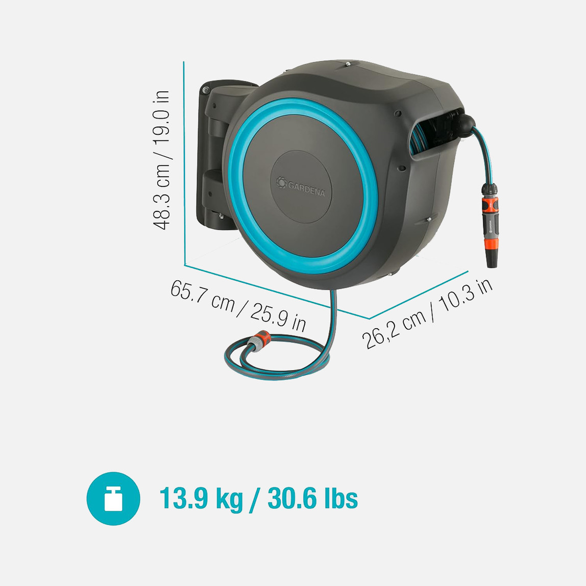    Gardena Duvara Monte Hortum Kutusu 35m  