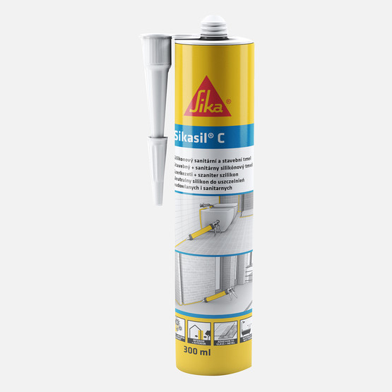 Sikasil C İnşaat İşleri Ve Sıhhi Uygulamalar İçin Silikon Mastik Şeffaf 300 Ml Kartuş 