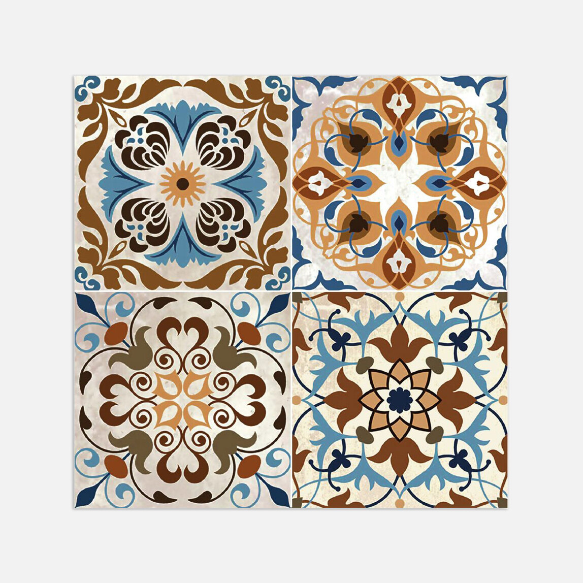    Tink Fas Desenli Çok Renkli Zemin PVC Karo 30 x 30 cm 