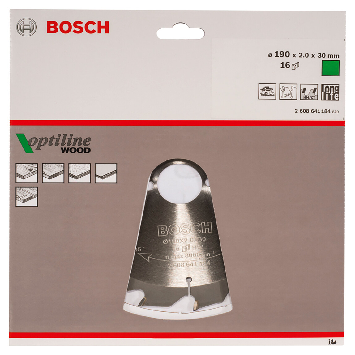    Bosch Optiline Wood 190x30 mm 16 Diş  