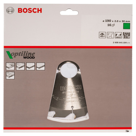 Bosch Optiline Wood 190x30 mm 16 Diş 