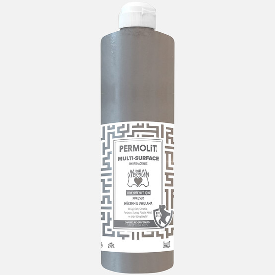 Permolit 0,5 L Multi Surface Akrilik Boya Metalik Gümüş  