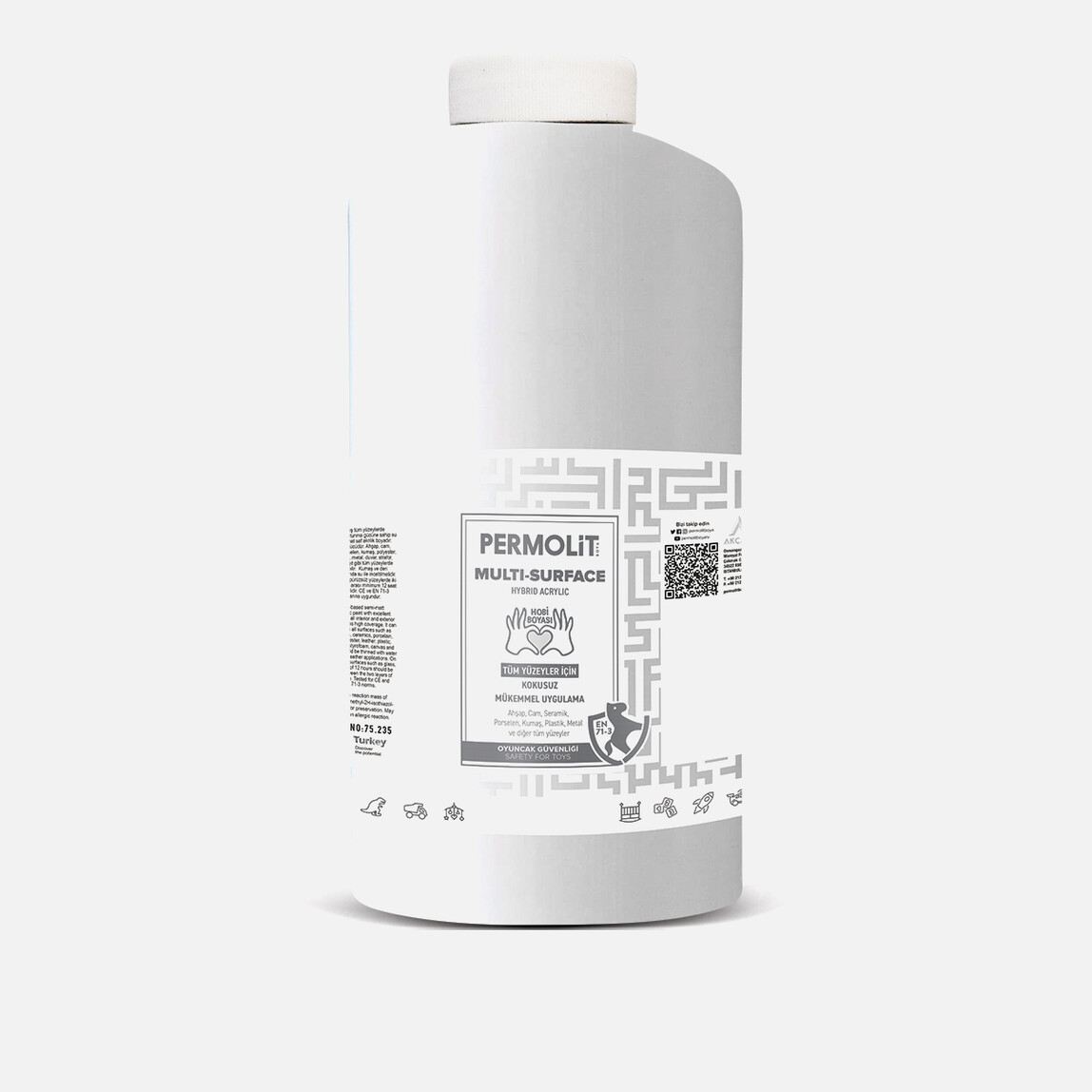    Permolit 2 lt Akrilik Boya Beyaz Multi Surface Permolit 