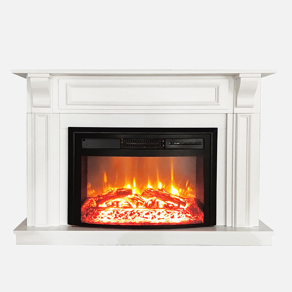    Dlc Mikanos 1800W Sütunlu Dekoratif Şömine Beyaz  