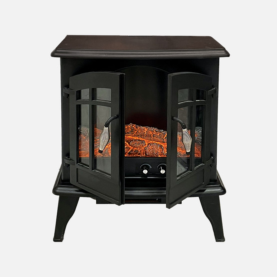 Dlc Lotus 1500W Ayaklı Dekoratif Şömine Siyah