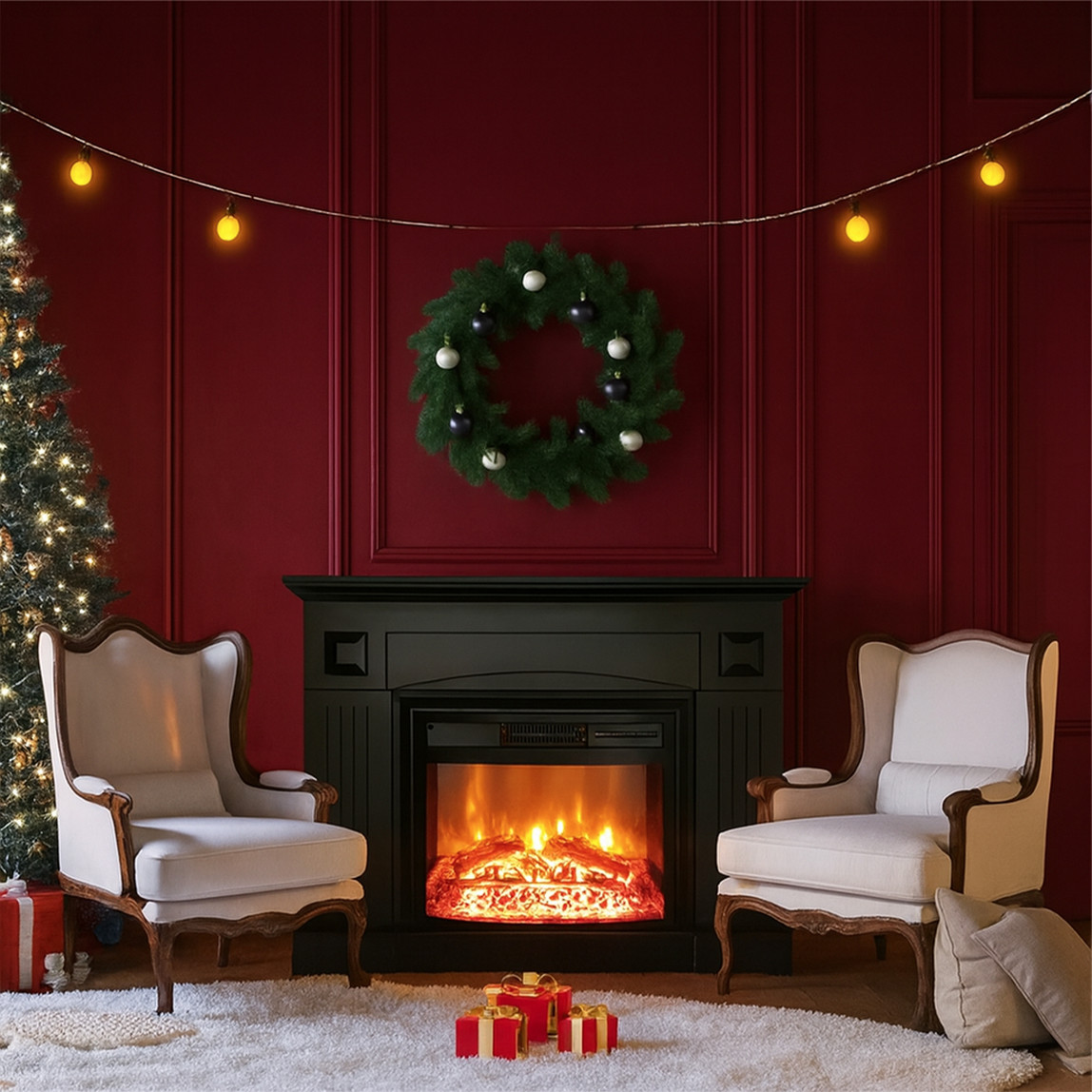    Dlc Vernazza1800W Dekoratif Şömine Siyah  