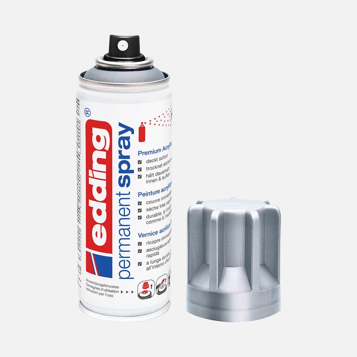   200 ml Permanent Akrilik Sprey Boya Silver Mat 923 