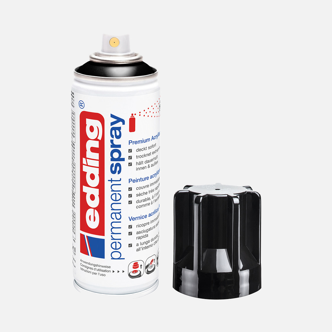    200 ml Permanent Akrilik Sprey Boya Black Glossy 951 