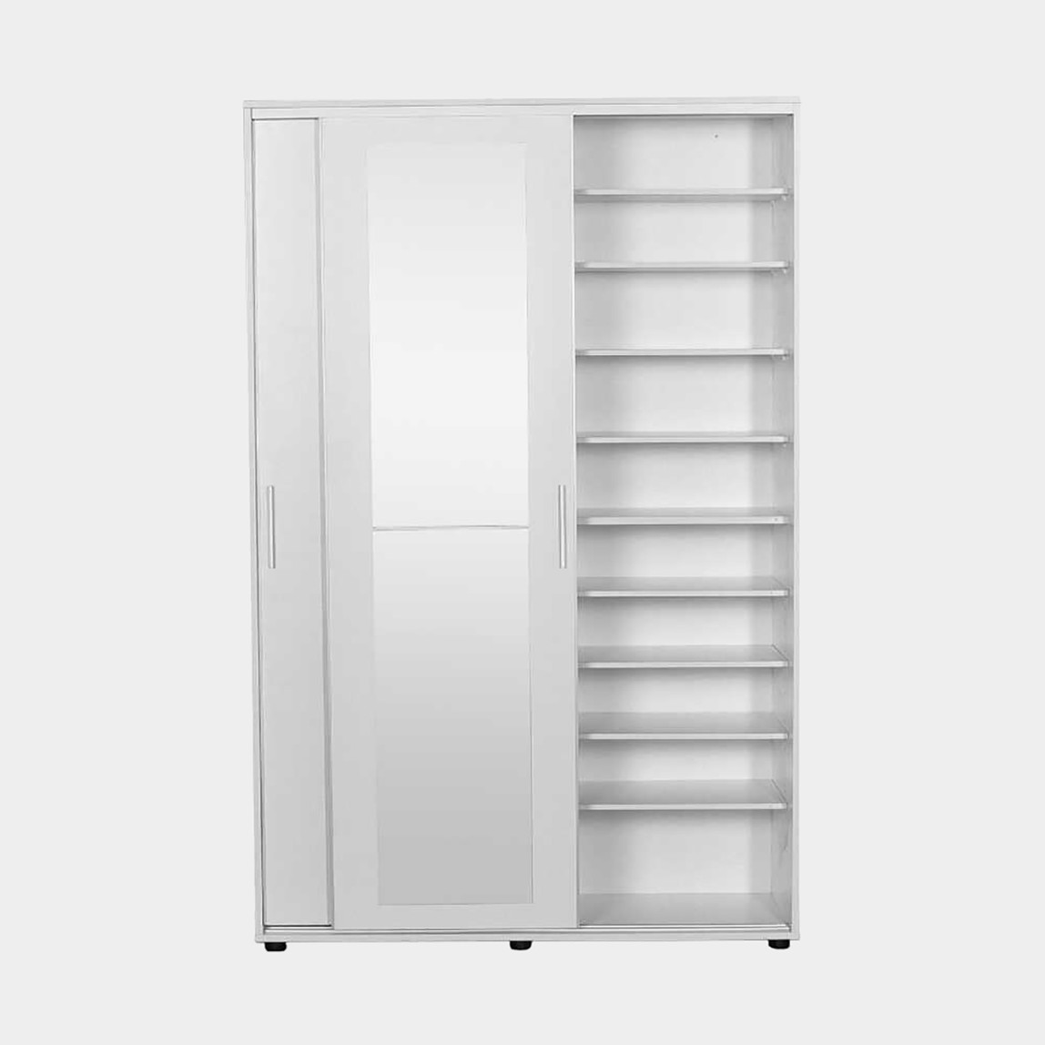    Adore Porto Sürgü Kapaklı Aynalı Portmanto Beyaz  