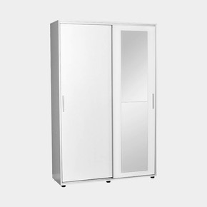 Adore Porto Sürgü Kapaklı Aynalı Portmanto Beyaz 