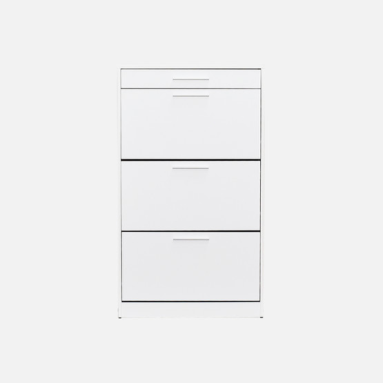 Adore Flat Kapaklı Çekmeceli 3 Katlı Ayakkabılık 