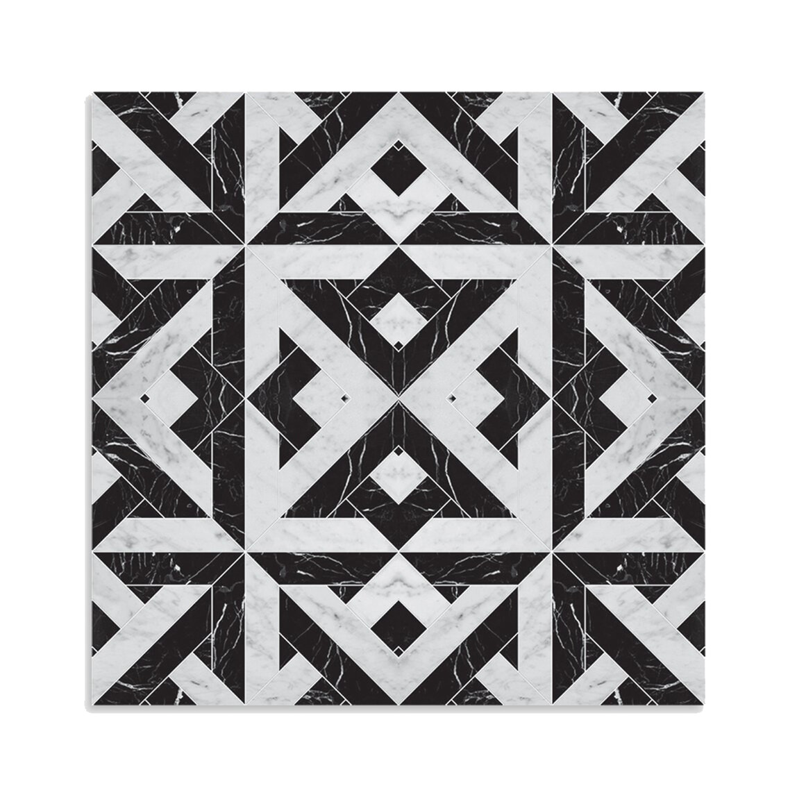    Tink Mermer Desenli Beyaz Duvar PVC Karo 30 x 30 cm 