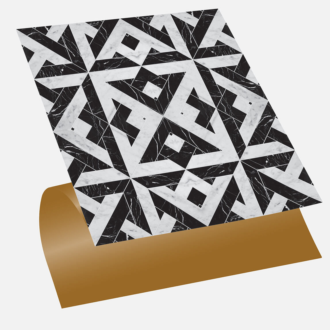   Tink Mermer Desenli Beyaz Duvar PVC Karo 30 x 30 cm 