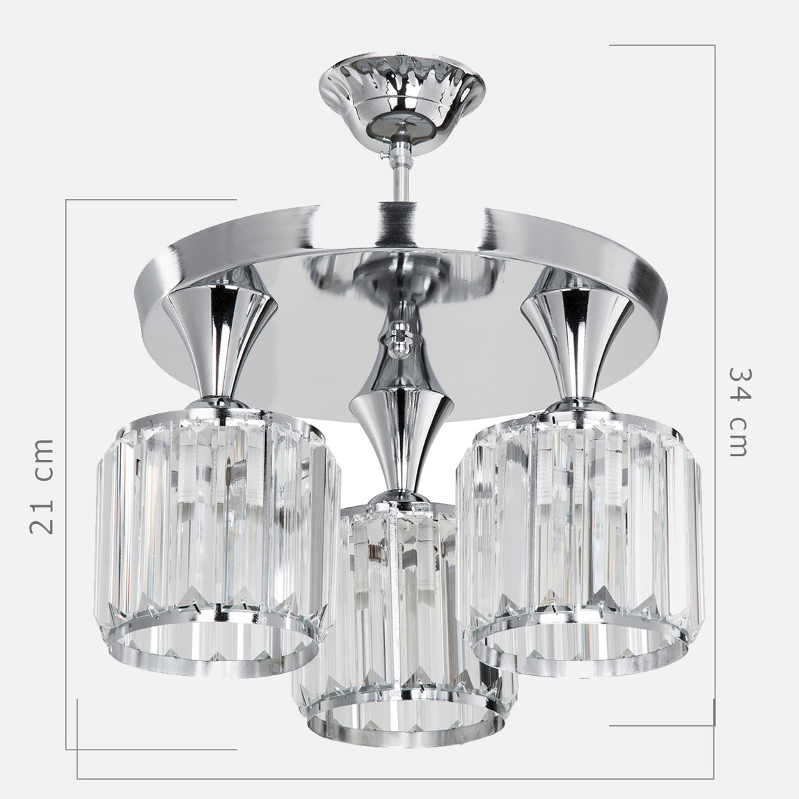    Aytaç Plafonyer 3'lü Krom E-27 Duy  