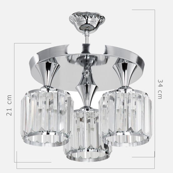 Aytaç Plafonyer 3'lü Krom E-27 Duy 