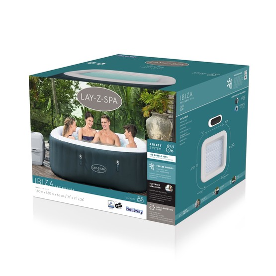 Bestway Lay z spa Ibiza AirJet Jakuzi 60015