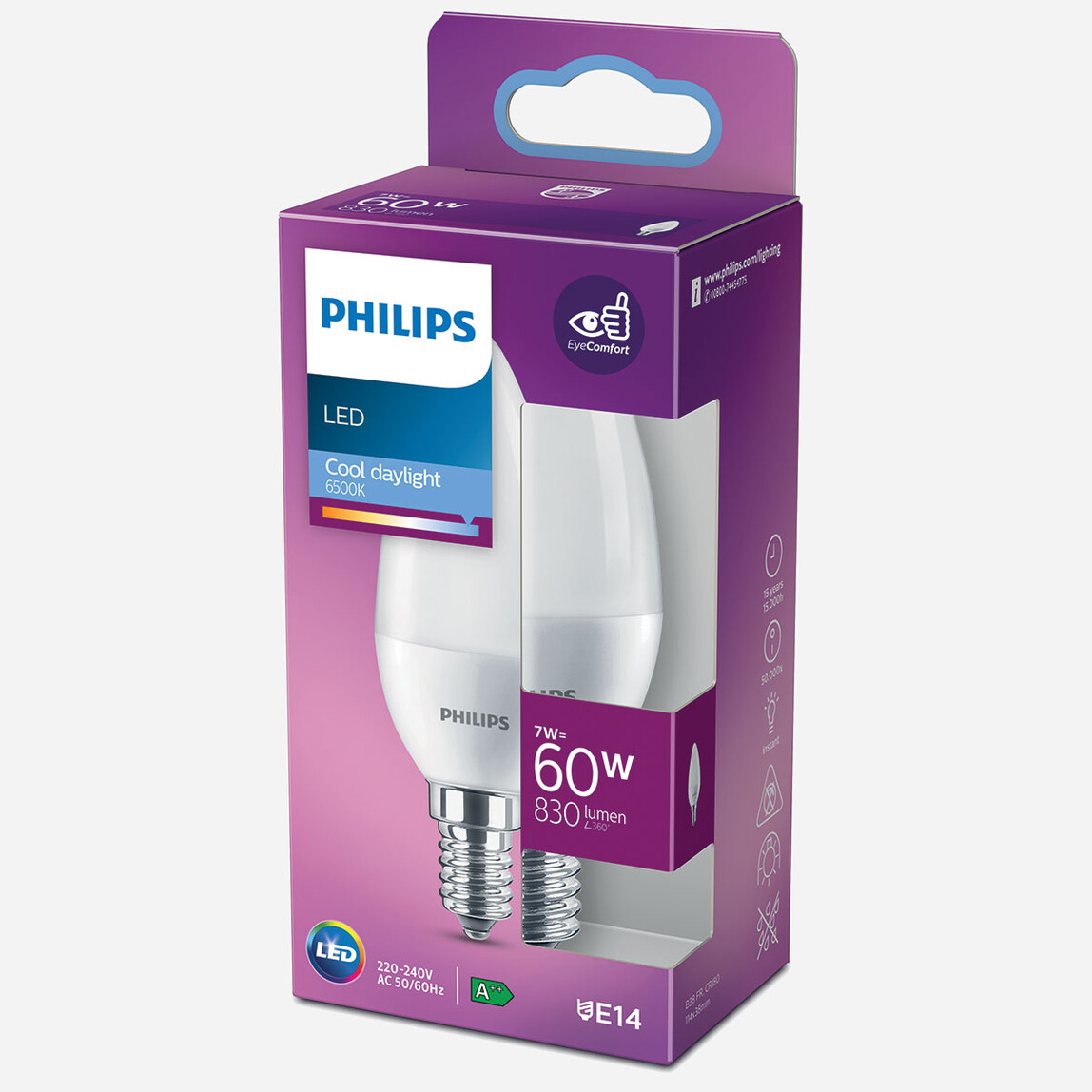    Philips B 38 60 W Gün Işığı Top E14 Duy Led Ampul   