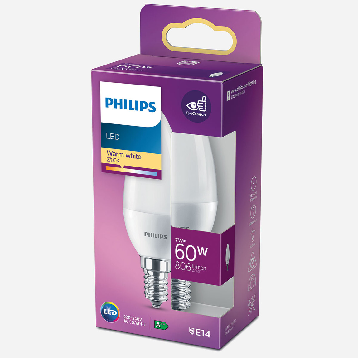    Philips B 38 60 W Beyaz Top E14 Duy Led Ampul   