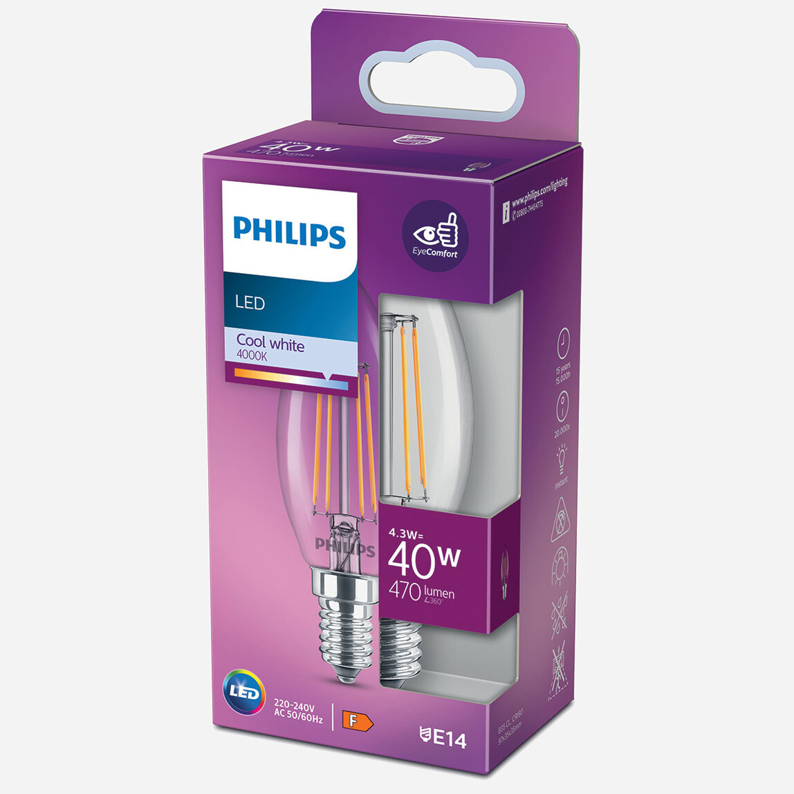    Philips 40 W Beyaz Mum E14 Duy Led Ampul   