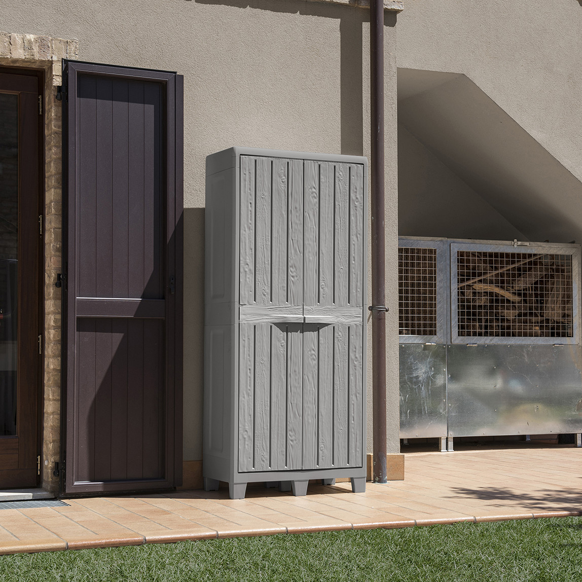    Toomax Florida XL 4 Raflı Plastik Dolap Gri 