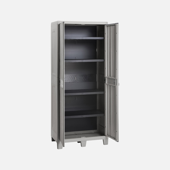 Toomax Florida XL 4 Raflı Plastik Dolap Gri