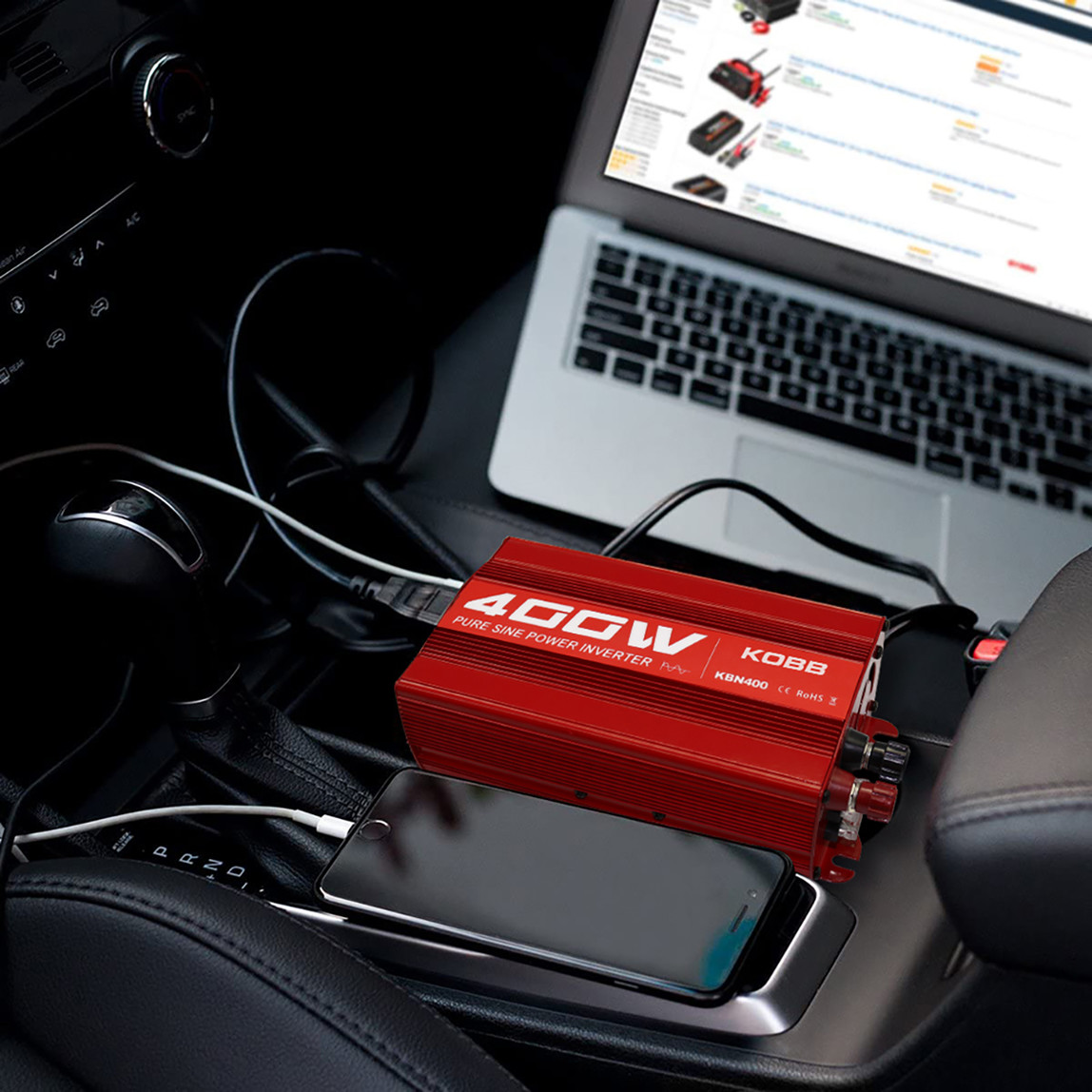    Kobb KBN400 12V/220V 400Watt Tam Sinüs Dönüştürücü İnvertör  