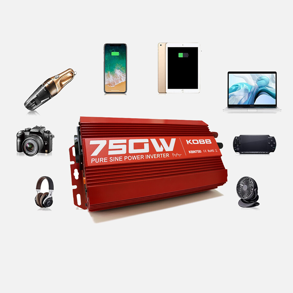    Kobb KBN750 12V/220V 750Watt Tam Sinüs Dönüştürücü İnvertör  