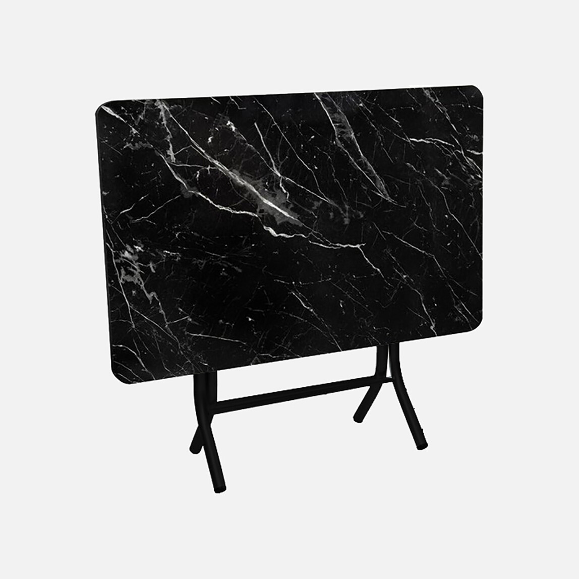    Belde Punti Mermer Desen Katlanır Çok Amaçlı Masa 90cm  