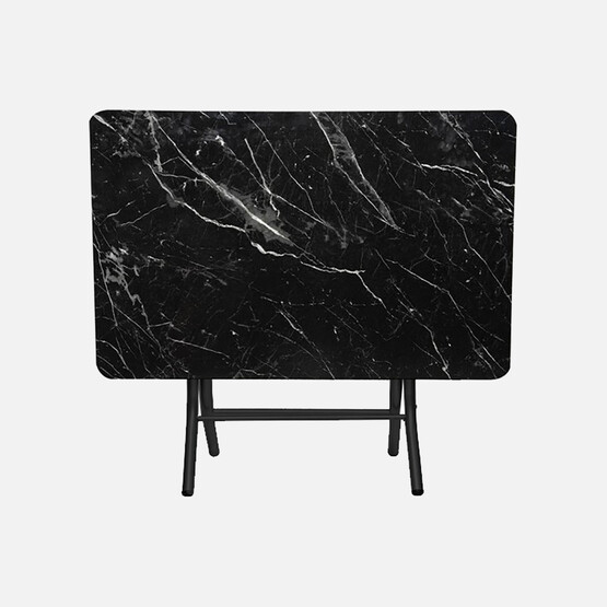 Belde Punti Mermer Desen Katlanır Çok Amaçlı Masa 90cm 