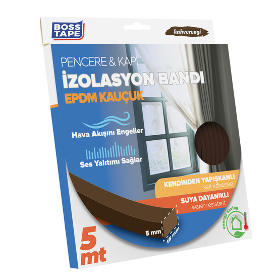 Boss Tape Epdm Kare Kahverengi 5 x 15 mm 5 m