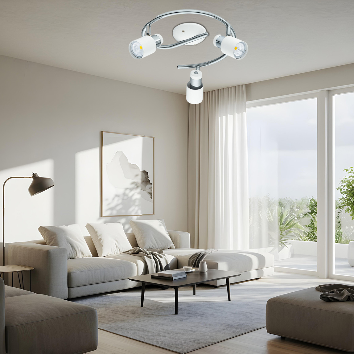   Eglo Davida-Sd 5 W Ledli Led Duy Yuvarlak Sıvaüstü Spot 3 Adet Beyaz 