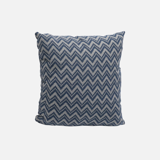 Premier Home Zigzag Şönil Kare 45x45 cm Minder Mavi