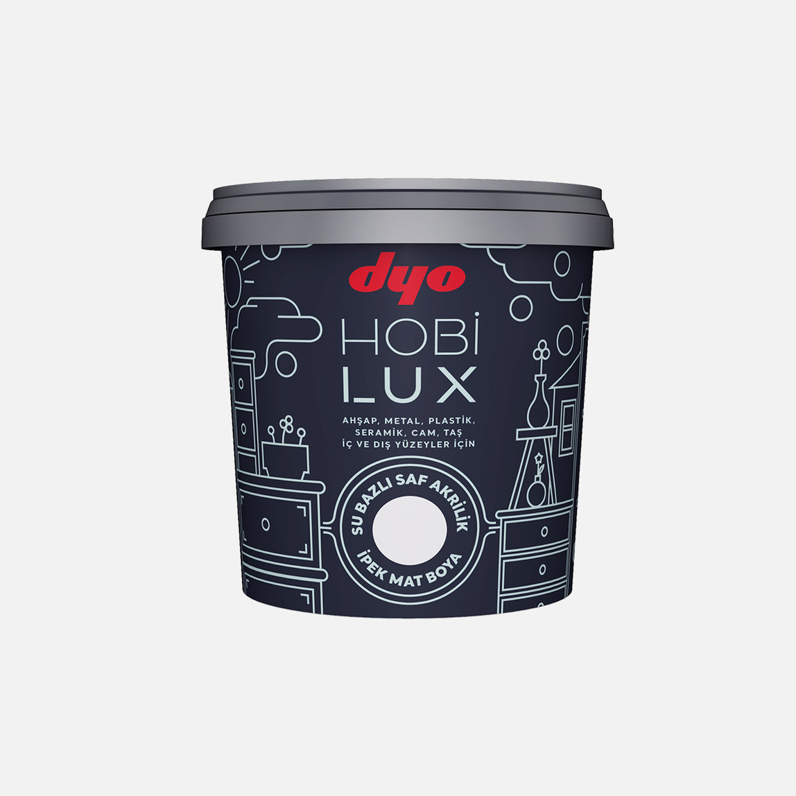    Dyo Hobi Lux Su Bazlı Akralik Boya 0,9L B Baz 