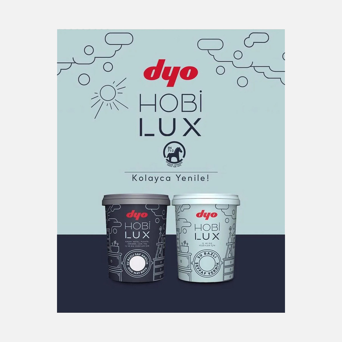    Dyo Hobilux Boya Beyaz 0,9 lt 