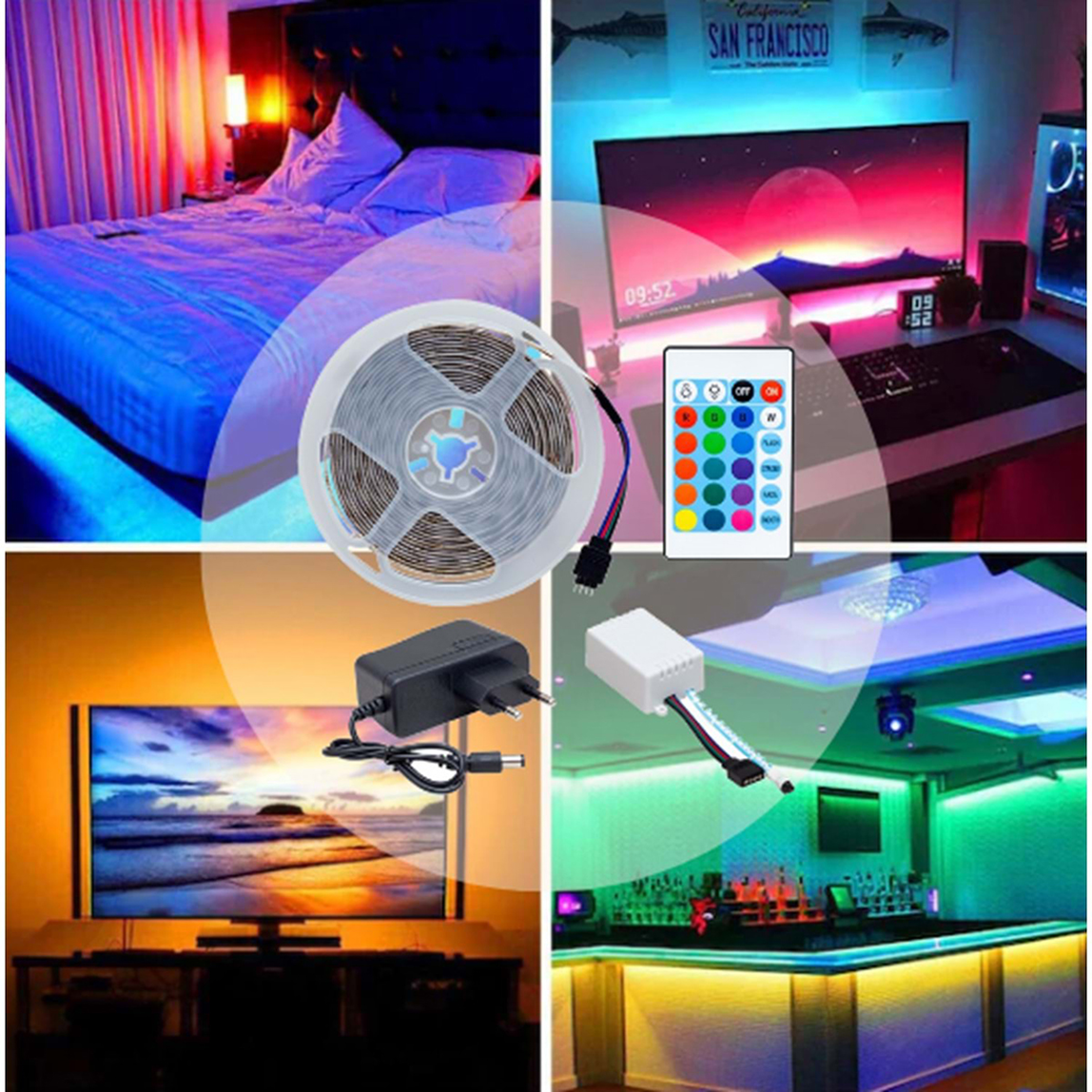    Rgb 4.5 Metre Renkli Uzaktan Kumandalı Şerit Led 