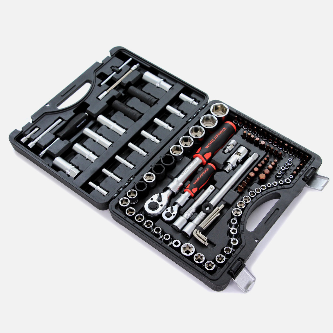    Worldforce Lokma Takımı 114 Parça S-Ultra 1/4''-1/2'' Uzatmalı Cırcır - 11501  