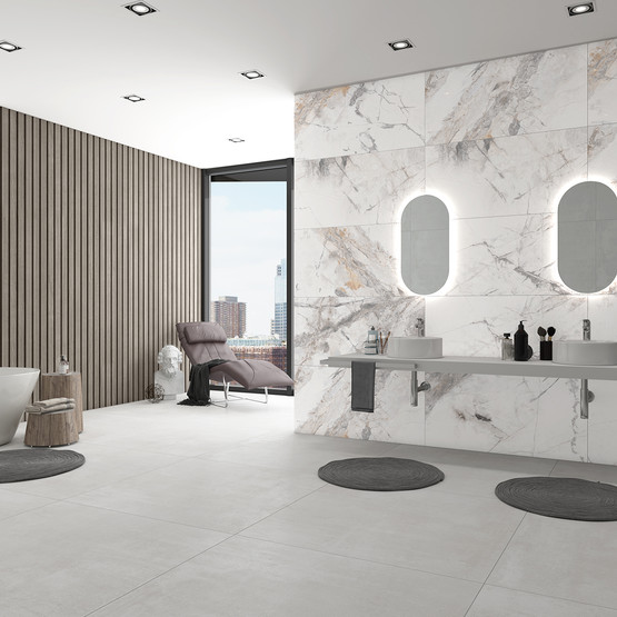 Duratiles Premium Marble Visage Karo Koyu Gri 60 x 120 cm 1,44 m2