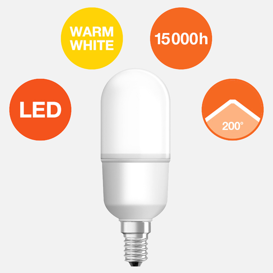    Led Stick FR 9 W Sarı E14 LED Ampul 