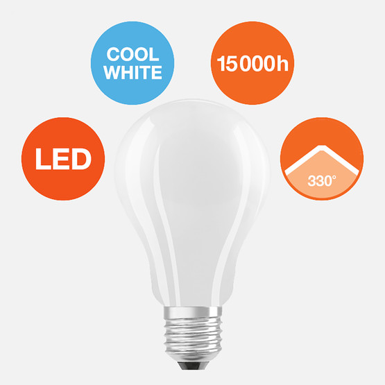 Osram Led Cla 150 GI FR 17 W Beyaz E27 LED Ampul