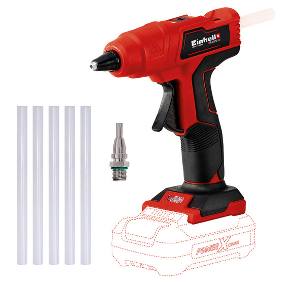 Einhell TE-CG 18 Li Solo Akülü Sıcak Silikon Mum Tabancası (Akü ve Şarj Cihazı Dahil Değildir.)