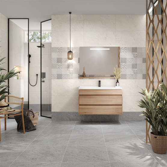 Çanakkale Seramik Urban Karo Açık Gri 40 x 80 cm 1,28 m2