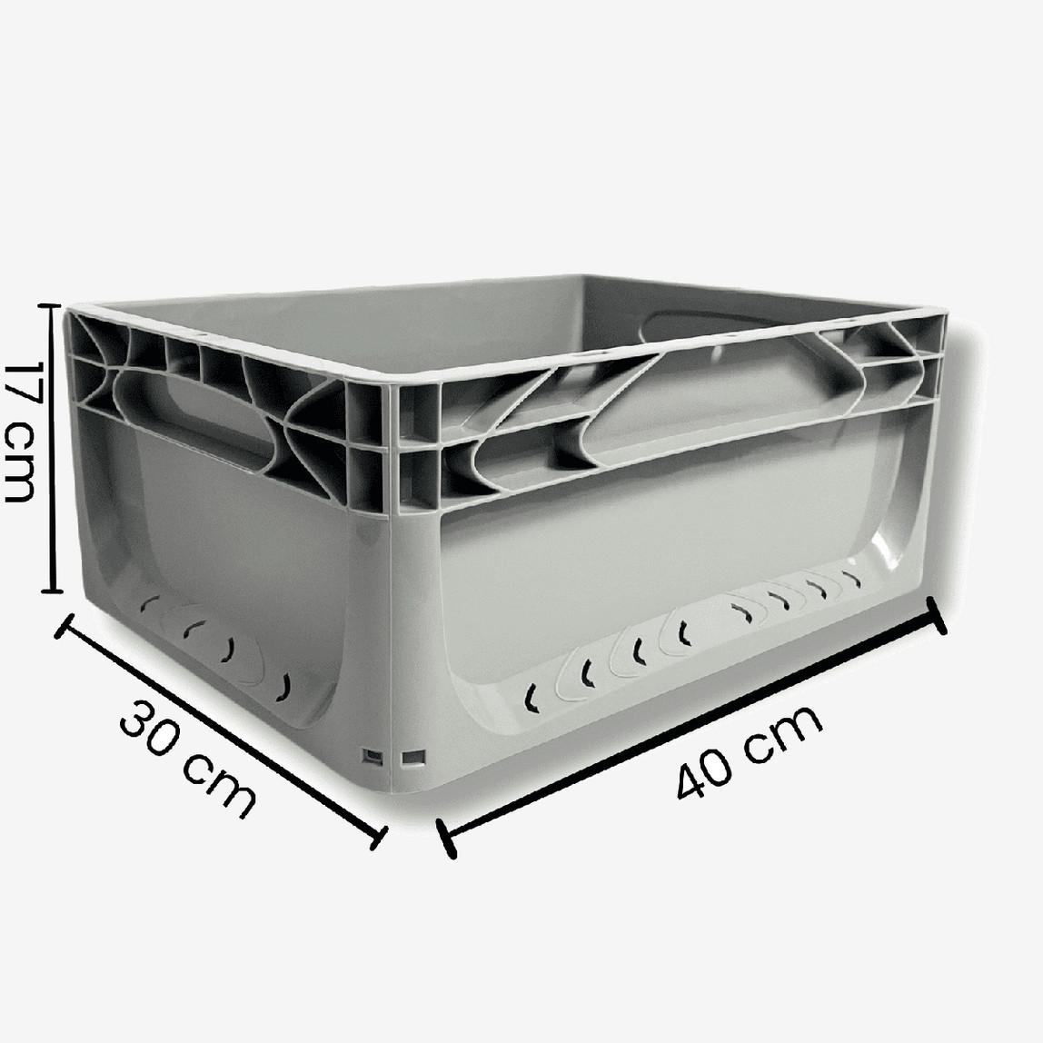    Euronorm Çok Amaçlı Taşıma ve Saklama Kasası Gri 17 lt 