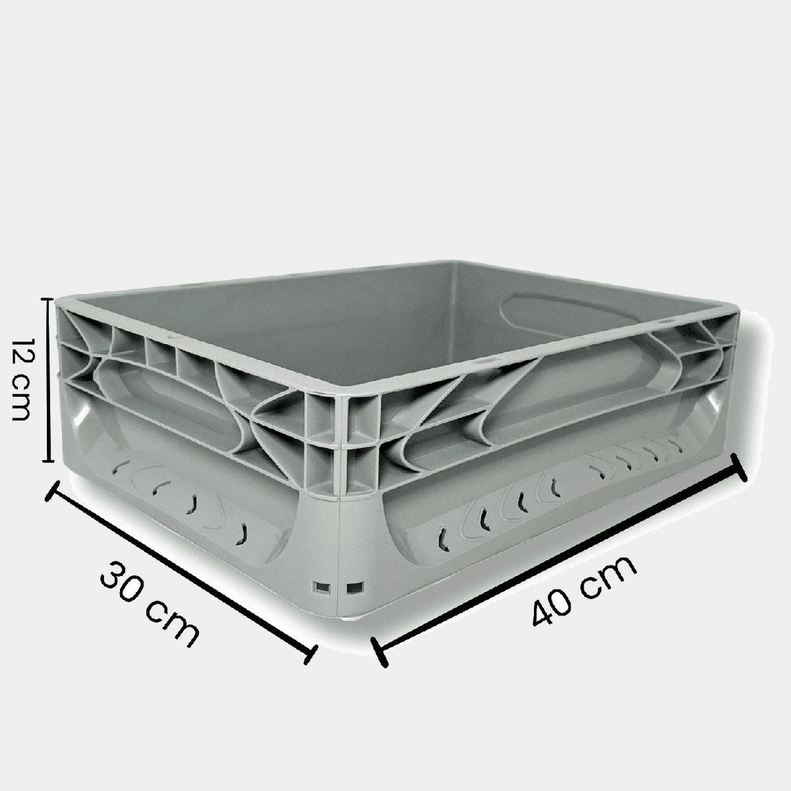    Euronorm Çok Amaçlı Taşıma ve Saklama Kasası Gri 12 lt 