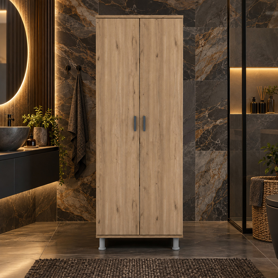    Movemo 100402 2 Kapaklı 180X60X40 cm Çok Amaçlı Dolap  